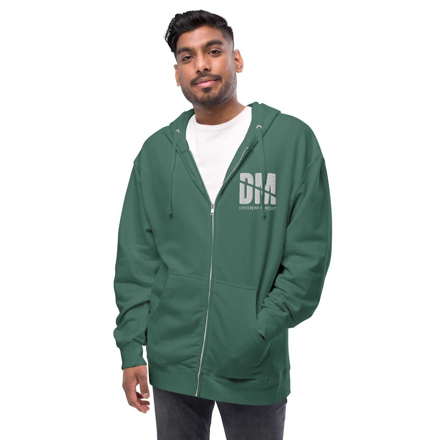 Stamp Unisex fleece zip up hoodie