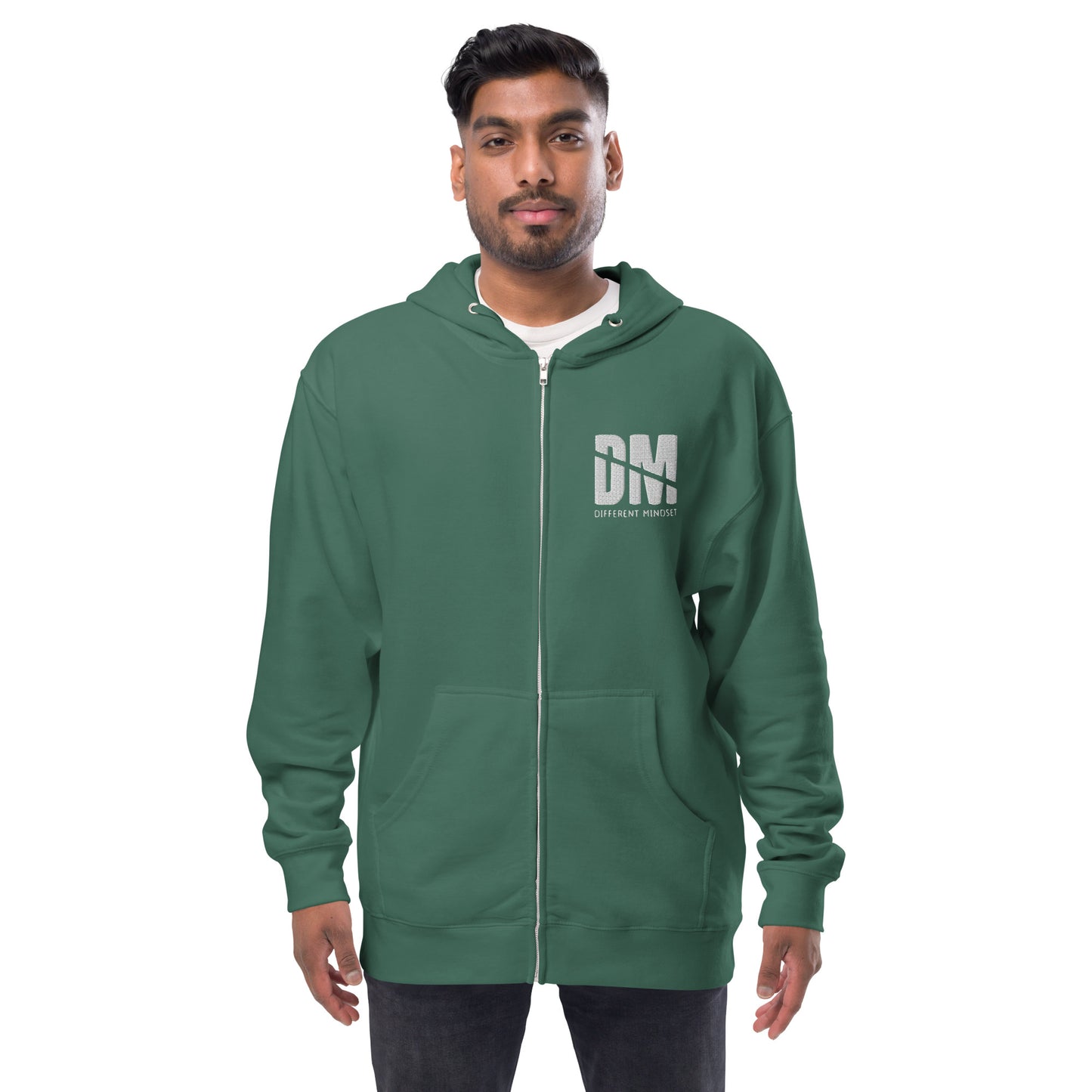 Stamp Unisex fleece zip up hoodie