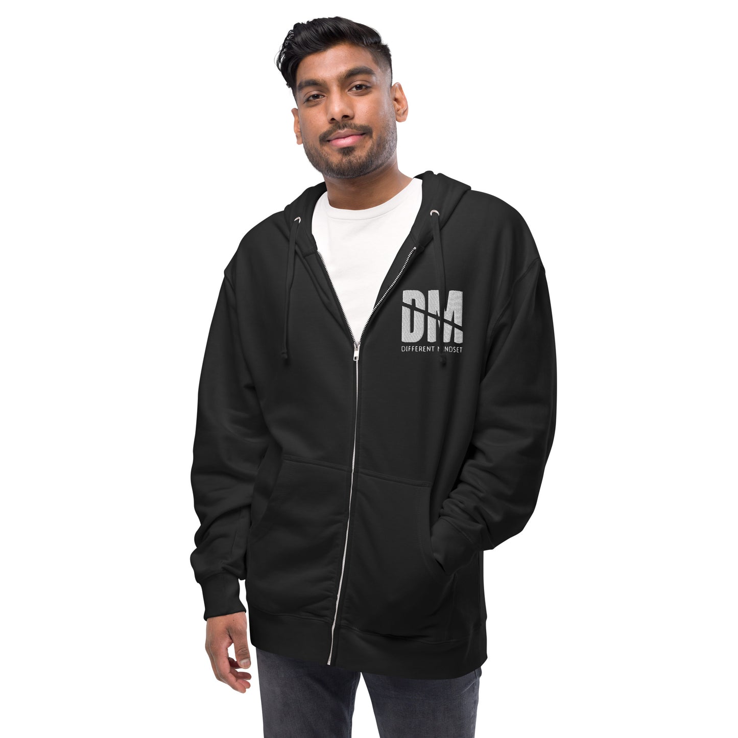 Stamp Unisex fleece zip up hoodie