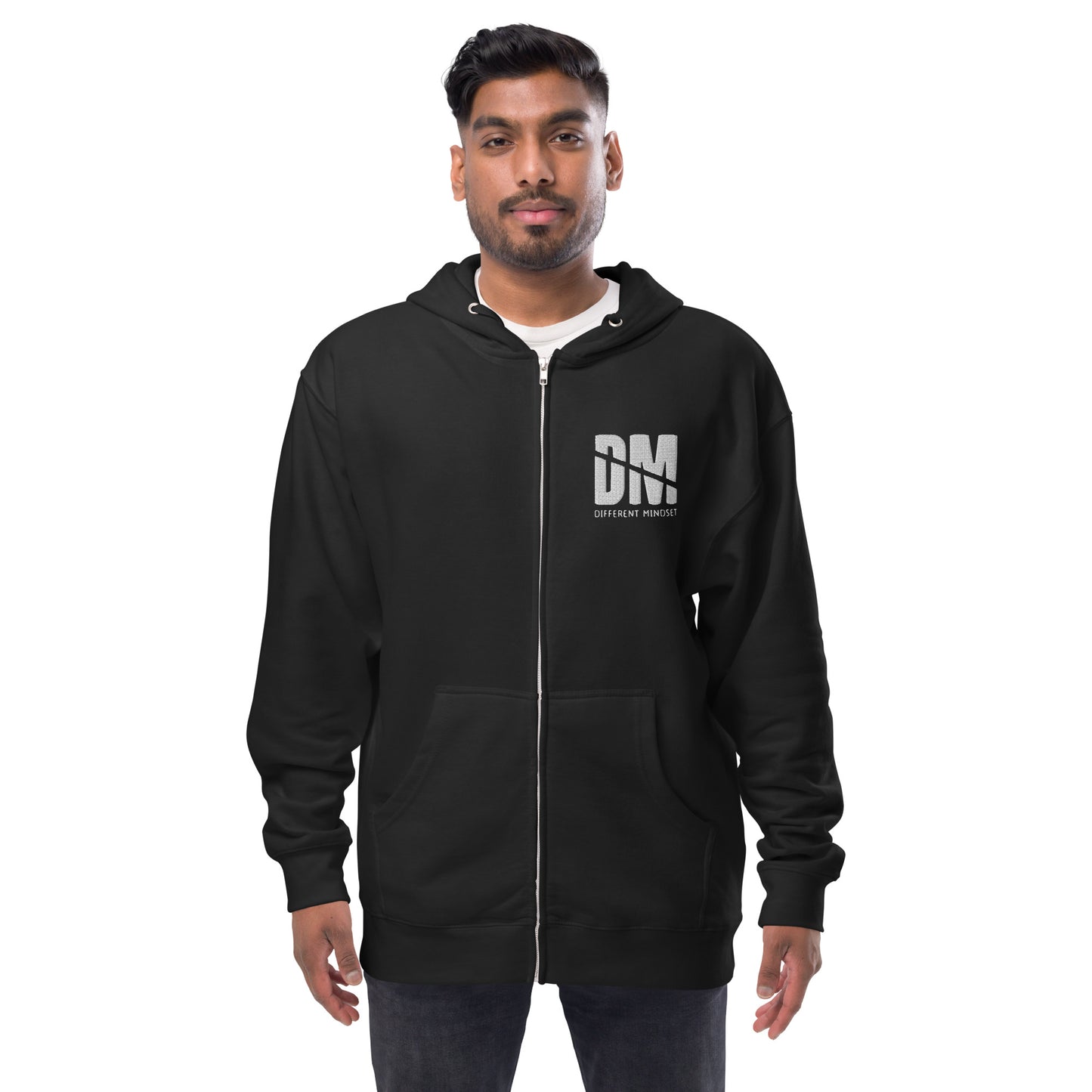 Stamp Unisex fleece zip up hoodie