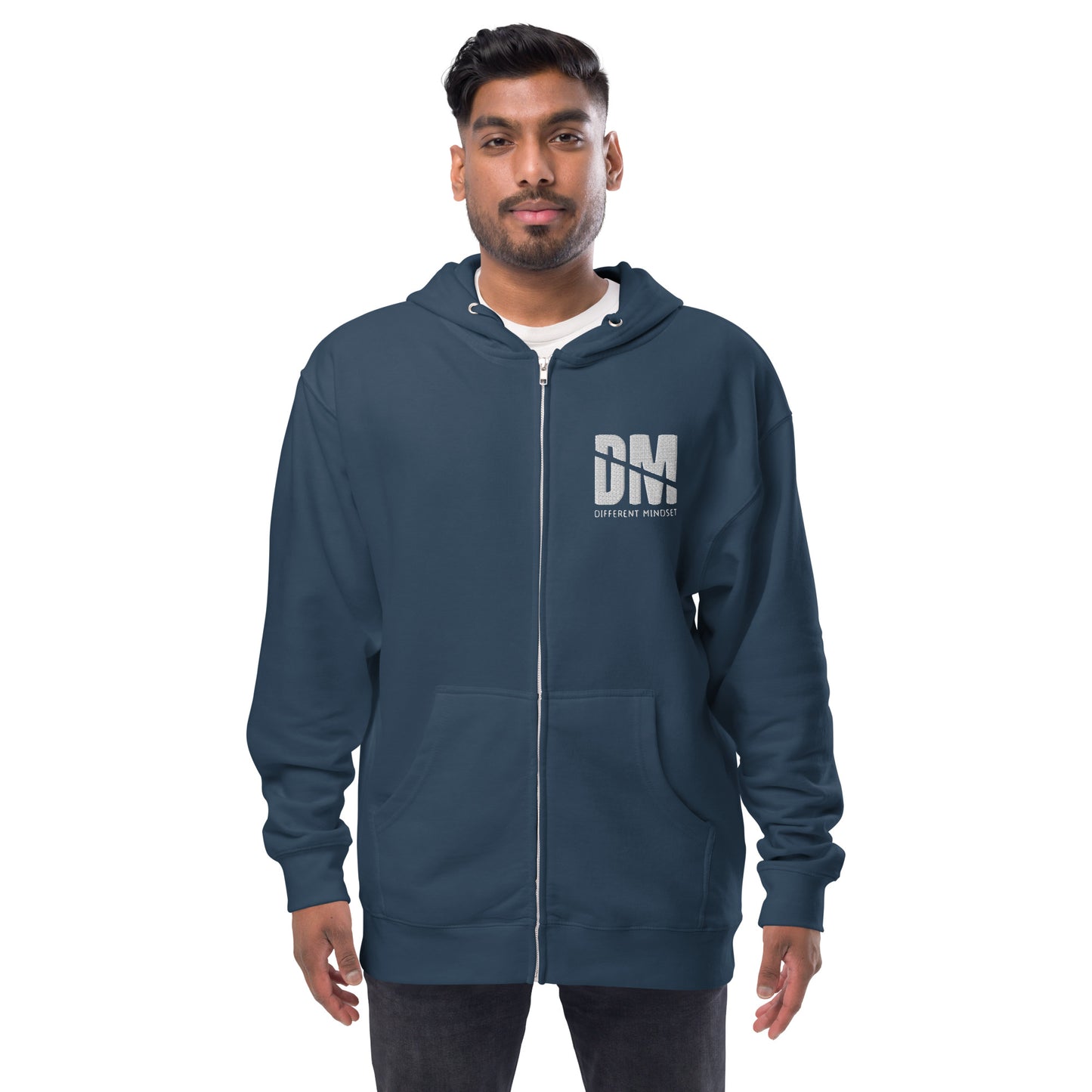 Stamp Unisex fleece zip up hoodie