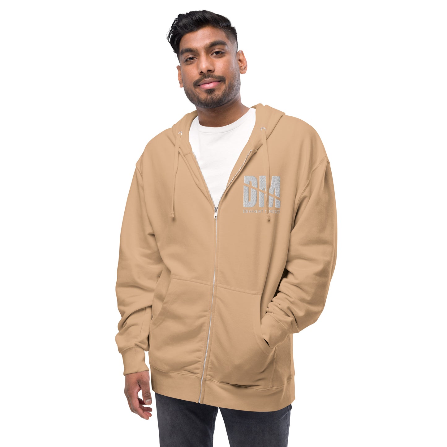 Stamp Unisex fleece zip up hoodie