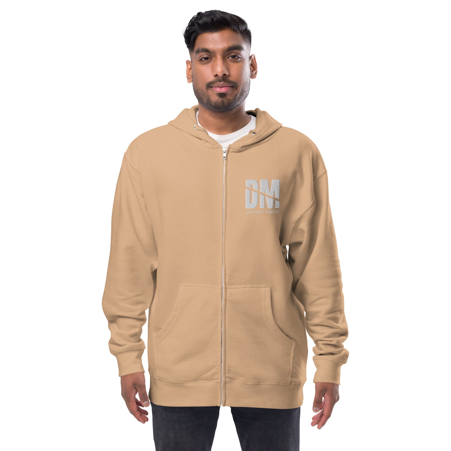 Stamp Unisex fleece zip up hoodie